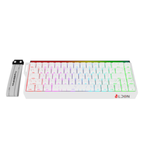 LDON 68 Keyboard Laser Mekanik Hot-Swappable dengan Sumbu Magnetik, Aluminium Alloy, Polling Rate 8000Hz, Type-C, RGB, Kompetitif untuk Desktop