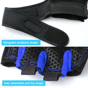 Gants de fitness équipement de soutien de paume de gymnastique pour hommes et femmes haltérophilie sangle de poignet étendue gants d'entraînement antidérapants - Product Image 5