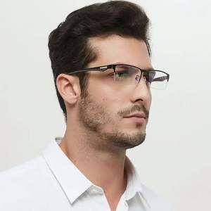 Gafas de Lectura Progresivas Multifocales Fotocromáticas con Protección Anti-luz Azul y Media Montura para Hombre, Venta al Por Mayor - Product Image 3