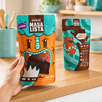 Sachet refermable personnalisé imprimé en couleur avec fermeture éclair pour emballage alimentaire de préparations culinaires prêtes à l'emploi