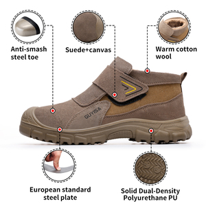 Bottes de sécurité GUYISA, nouvelle mode d'hiver, norme européenne, embout en acier, série soudeur, bottes de sécurité pour hommes - Product Image 2