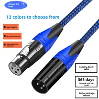 Câble audio XLR mâle-femelle double jack, conducteur en cuivre sans oxygène, gaine tressée en nylon pour guitare, microphone, haut-parleur de scène