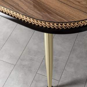 Mesa de Comedor Redonda Moderna Rosse con Tapa de Mármol y Patas de Metal, Diseño Estable para 6 Personas, de Turquía, para Hogar, Restaurante, Hotel - Product Image 3