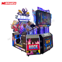 CHAUD Amusement populaire Super Crazy Jazz Drum monnayeur 43 pouces écran électronique Jazz Drum Game Equipment Music Game Machine