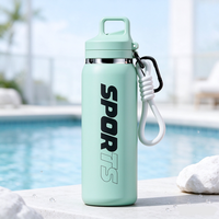 Bouteille d'eau sportive portable, légère et durable en acier inoxydable, gourde isotherme pour activités de plein air – Vente chaude