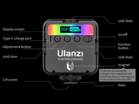 Meilleur Ulanzi VL49 RGB Mini Lumière Vidéo de Poche Lumière de Remplissage pour Appareil Photo Smartphone Photographie Live Streaming 2500-9000K 2000mAh
