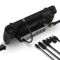 Penjualan terlaris stasiun Dok Gaming 9-in-1 basis Dok pengisian daya yang luas untuk Aksesori konsol sakelar dek uap menampilkan hub USB