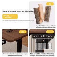 Bureau debout électrique à moteur silencieux - Design ergonomique moderne, cadre de bureau réglable en hauteur avec mémoire de position