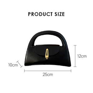Ladies' <strong>Handbag</strong> - <strong>Black</strong> High-end Texture Crossbody Bag, <strong>Small</strong> and Unique Design, Fashionable and Versatile Shoulder Bag - Product Image 6