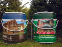 Modèle publicitaire géant gonflable en forme de seau de peinture avec logo personnalisé LED pour la promotion des magasins de matériaux de construction