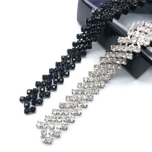 Décorations de perles en cristal <span class=keywords><strong>et</strong></span> strass, 1 pièce, bande scintillante, appliqués pour la mariée - Product Image 4