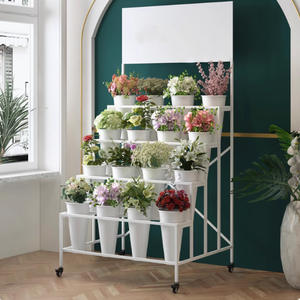 <span class=keywords><strong>Support</strong></span> de plante <span class=keywords><strong>en</strong></span> fer multifonctionnel Porte-pot de fleurs Étagère à plusieurs niveaux pour jardin d'intérieur - Product Image 2