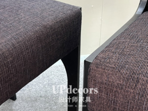 Scandinavian <b>Back</b> Barstool Black Solid Wooden Fabric Lounge Bar <b>Stool</b> Modern Bar High Chair <b>with</b> Solid Wood Frame - Product Image 6
