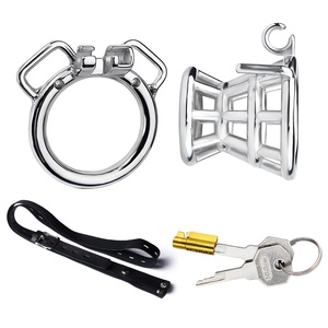 FRRK Nuevo Jaula de Castidad Masculina con Cabeza Expuesta y Bloqueo Interno de Cintura, Dispositivo de Castidad - Product Image 1