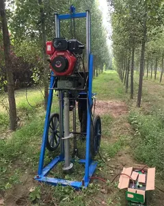 Gasolina portátil e aterramento elétrico parafuso hidráulico pilha Solar Driver máquina Mini Pile Drilling machine