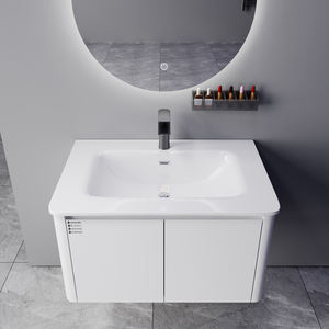 Muebles de Baño Modernos, Mueble de Lavabo de Baño Flotante Montado <span class=keywords><strong>en</strong></span> la Pared, Mueble de Baño de Madera Contrachapada con Lavabo - Product Image 2