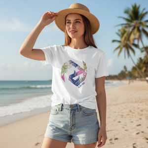 T-shirt Unisex con Logo quadrato accessorio moda donna - Product Image 3