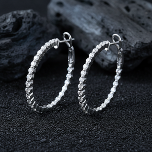 Pendientes de Moda con Diamantes Cultivados en Laboratorio de 10 1/4 Quilates Chapados en Oro de 14 Quilates para Hombre y Mujer, para Bodas y Fiestas, con Certificado IG - Product Image 3