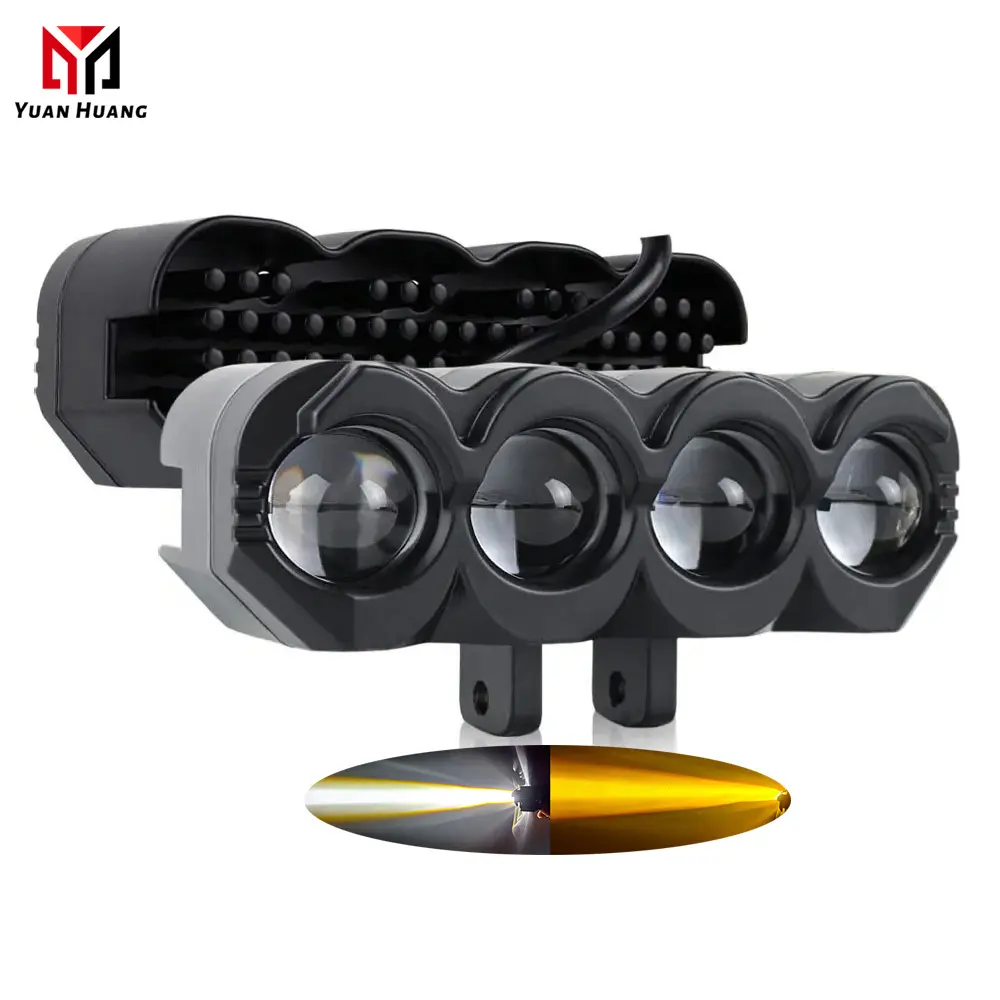 Bright LED Auxiliary LED Motorcycle Angel Eyes Headlight Explorers DRL 40W Spotlights Bicycle Lamp Accessories