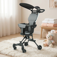 Poussette de voyage pliable à 4 roues RHS-STR81 Luxury 360 Rotate pour enfants de 1 à 3 ans