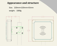 Lecteur RFID longue portée 9m Antenne intégrée UHF 9dbi RS232 RS485 WG26 Free C ++ C # Java SDK ABS