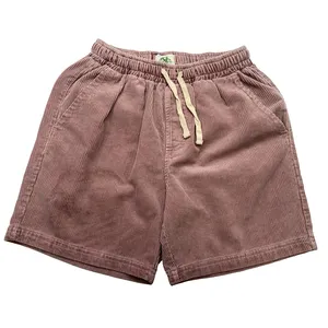 Produttore eco-friendly cotone organico pantaloncini da uomo di velluto a coste, di qualità di lusso elastico in vita da uomo pantaloncini di velluto a coste