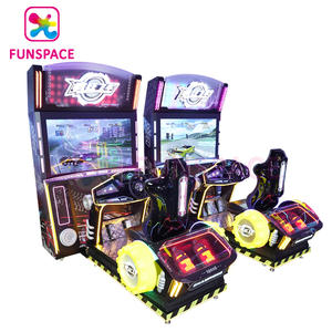 Funspace Máquina de juegos de carreras de coches <span class=keywords><strong>locos</strong></span> Arcade que funciona con monedas Máquina de videojuegos de coches de carreras de diversión interior - Product Image 6