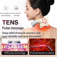 Meilleur Vendeur 2025 Masseur Intelligent avec Compression Chauffante, Appareil de Massage Cervical Électrique EMS en Forme de U pour le Cou et les Épaules, Machine de Santé