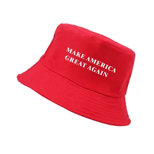 Chapéu Make America Great Again 2024 Chapéu Maga dos EUA Chapéu Balde com logotipo personalizado impresso