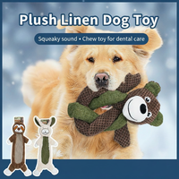 Dropshipping 2026 Jouets pour animaux de compagnie Vente en gros Fabricant Ours Lapin Paresseux Jouets à mâcher pour animaux de compagnie Jouets en peluche pour chiens