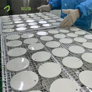 Prosub Factory <strong>Wholesale</strong> Round Ceramic Sublimation <strong>Christmas</strong> <strong>Ornaments</strong> Double Sided DIY Printing Hanging Xmas Decoration - Product Image 6