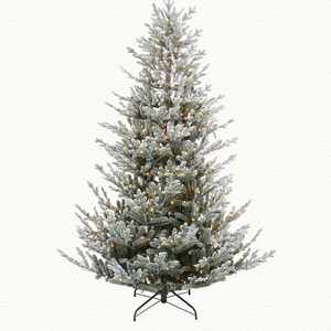 Sapin de Noël artificiel vertical de luxe - Écologique, de haute qualité, grand modèle, décoré avec des lumières LED pour une utilisation en intérieur - Product Image 1
