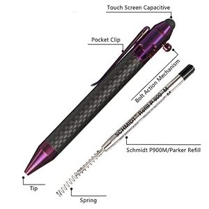 Stylo bille EDC personnalisable en fibre de carbone – Outil portable de signature professionnelle pour l'escalade, <span class=keywords><strong>le</strong></span> <span class=keywords><strong>camping</strong></span> et la randonnée en extérieur - Product Image 3