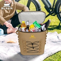 Sac à dos isotherme moderne en TPU de haute qualité, 20L, noir, étanche, hermétique, pour le stockage de vin, de nourriture et de canettes, portable pour le camping