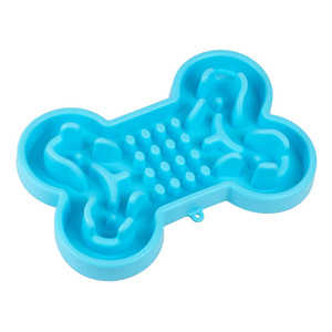 Umwelt freundliches, knochen förmiges Silikon-Haustier mit festem Muster, Slow Food <span class=keywords><strong>Bowl</strong></span>, lustiges und funktionelles Ess zubehör für Ihren pelzigen Freund - Product Image 5