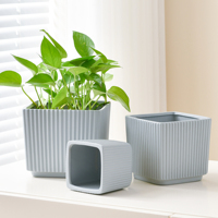 Nouveau cube Pots de plantes succulentes intérieur maison grand Pot de fleur en céramique avec Drainage