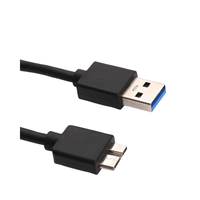 Câble de disque dur externe USB 3.0/3.0 A/M mâle vers Micro B/BM mâle 0.3m/0.5m/1m gaine PVC Type a mâle Type mâle pour utilisation sur ordinateur