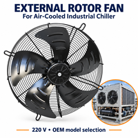 Ventilateur à rotor externe à haut débit d'air 220V pour refroidisseur industriel refroidi par air