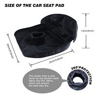 Protège-siège portable et pliable pour bébé, doublure imperméable pour siège auto, tapis anti-fuites pour poussette, antidérapant, noir/gris