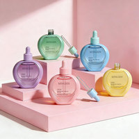 Flacon en verre pour huile essentielle avec compte-gouttes, design unique et luxueux, 50 ml, vide, pour cosmétiques et sérums capillaires