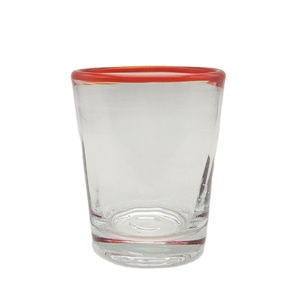 Vaso <span class=keywords><strong>de</strong></span> Vidrio Soplado <span class=keywords><strong>Mexicano</strong></span> <span class=keywords><strong>de</strong></span> Colores, Hecho a Mano, en Oferta - Product Image 5