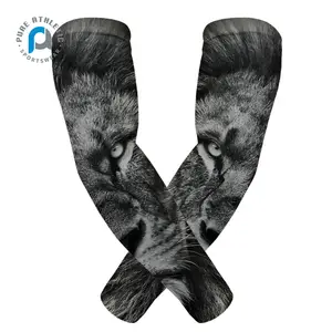 PURE Arm sleeves custom animal lion digital print all over sublimation sleeve cover arm sports gym outdoor sleeves