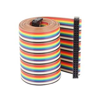 Conector de cable plano Uxcell Rainbow IDC, 50P, 1,28 M, paso de 2,54 mm, conector FFC FPC para electrónica - Product Image 2