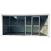 Maison conteneur esthétique personnalisable de style bureau, offrant une grande durabilité et un design moderne pour un usage professionnel
