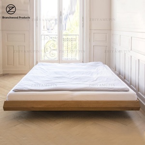 Japanese Solid Wood Floating <strong>Bed</strong> Floor Heating Friendly Headboardless <strong>Low</strong> Tatami <strong>Bed</strong> <strong>Frame</strong> Custom for Homestay - Product Image 1