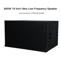 Haut-parleur subwoofer 18 pouces 600W SUB-Bass Stage Professional Sound Audio System Church
