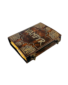 Vampyr Slayer Leather Grimoire Handmade Vintage Embossed Journal <b>Blank</b> Pages Gothic Spell <b>Book</b> Fantasy Witchcraft Notebook Gift - Product Image 3