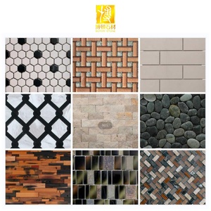 BOTON STONE-Mosaico Octagonal de mármol gris, Azulejo, 24x24, barato - Product Image 2
