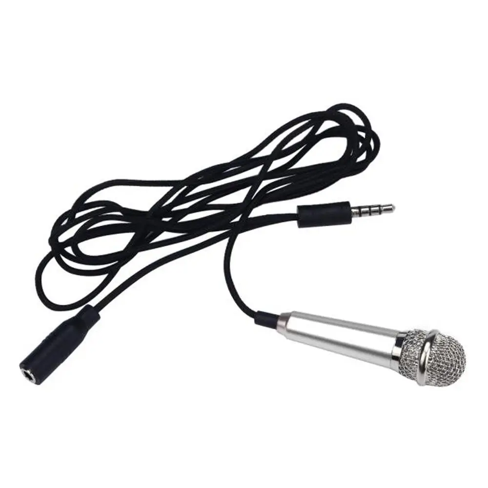 Mini Microfono Condenser Karaoke Microphone Wired Mic For Phone Pc Computer Microfone Condensador Handheld Blue 3.5 Plug 19Oct