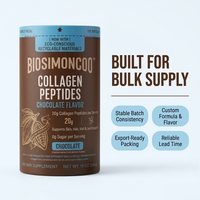 Poudre de peptides de collagène au chocolat, issue de bovins nourris à l'herbe, en vrac, vente en gros, fournisseur de collagène en marque blanche